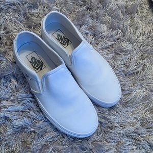 White slip on vans